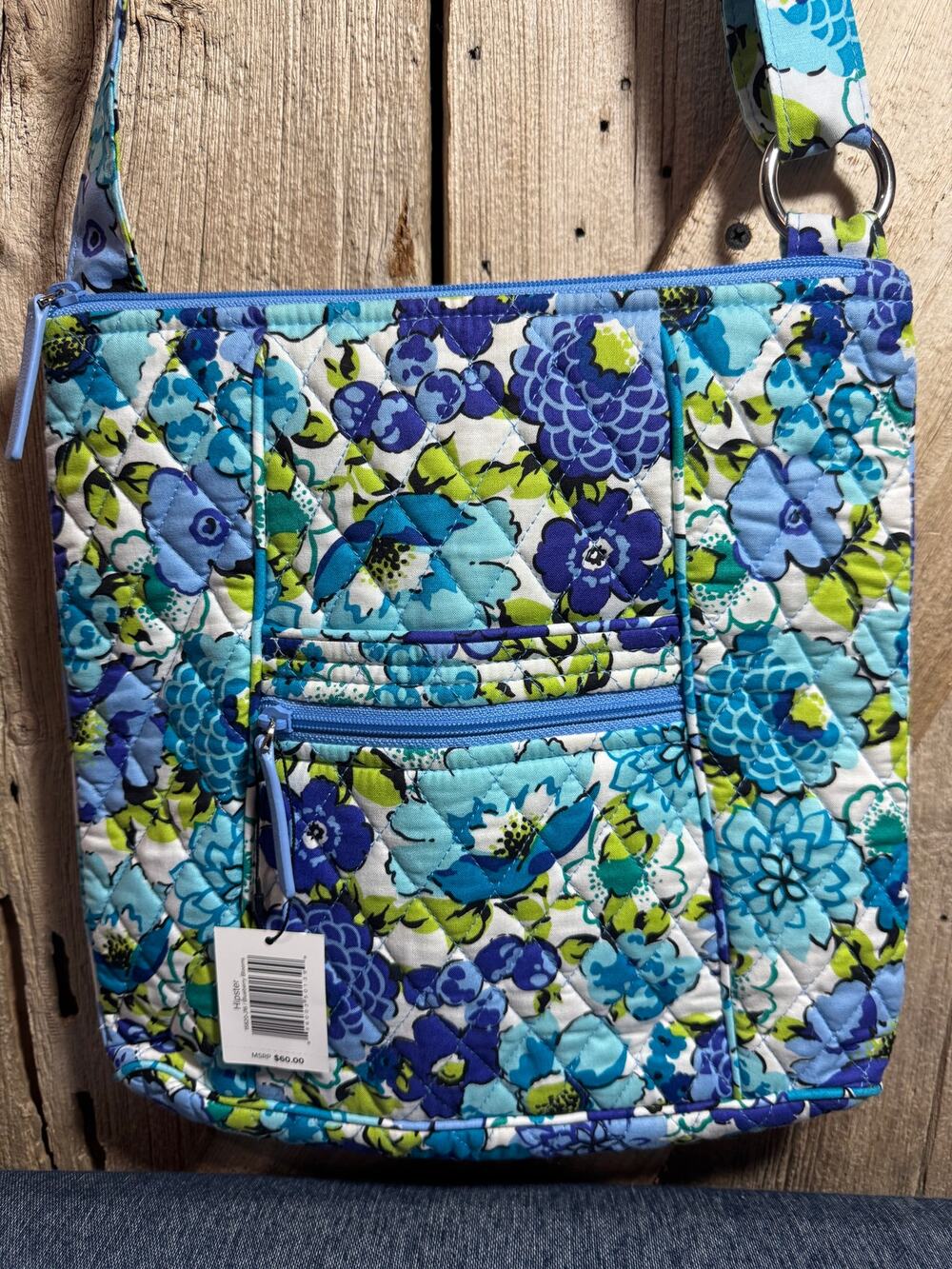 NWT Vera Bradley Large Hipster in Blueberry Blooms Pattern 15820-J16 Crossbody